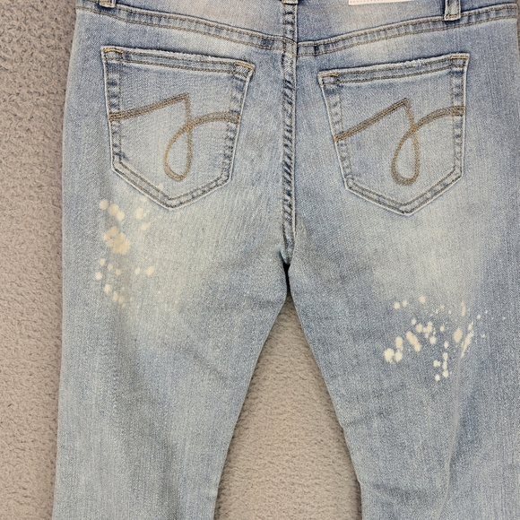 Juicy Couture Kids Cropped Kick Flare Jeans Sz 12 Lightwash Denim - Picture 8 of 12
